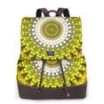 thumbnail image 1 of Yiaed Yellow Mandala Print Laptop Backpack for Women Slim Computer Bag Work Travel College Backpack Purse Fits 14 Inch Notebook, 1 of 4