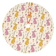 thumbnail image 1 of Yiaed Yellow Pueple Rabbit Print Christmas Tree Skirt , Tree SkirtsTree Mat for Christmas Winter Holiday Indoor Decorations-36", 1 of 7