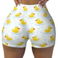thumbnail image 1 of Yiaed Yellow Rubber Duck Print Women's Athletic Shorts Running Shorts Sporty Short High Waisted Elastic Workout Shorts for Yoga Gym Running & Sports -Medium, 1 of 8