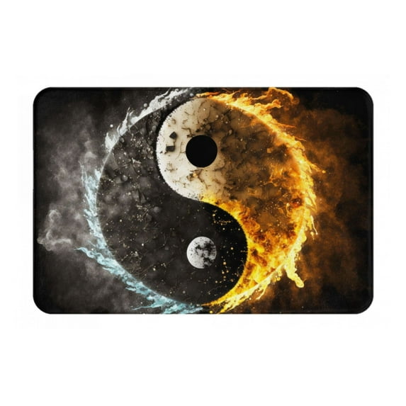 Yiaed Yin Yang Print Flannel Doormat Mat Outdoor Indoor Door Mats,Welcome Matt Outdoor Front Door Mat Doormat Outdoor Mat Outdoor Mat,16"x24"