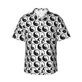 thumbnail image 1 of Yiaed Yin Yang Print Hawaiian Shirt for Men Short Sleeve Button Down Shirts Beach Shirts for Men,Large, 1 of 7