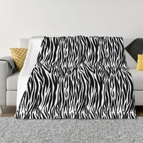Yiaed Zebra Print Blanket Throw Blanket Soft Cozy Flannel Blanket for Home Bed Sofa Couch Chair-40"x30"
