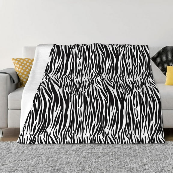 Yiaed Zebra Print Blanket Throw Blanket Soft Cozy Flannel Blanket for Home Bed Sofa Couch Chair-40"x30"