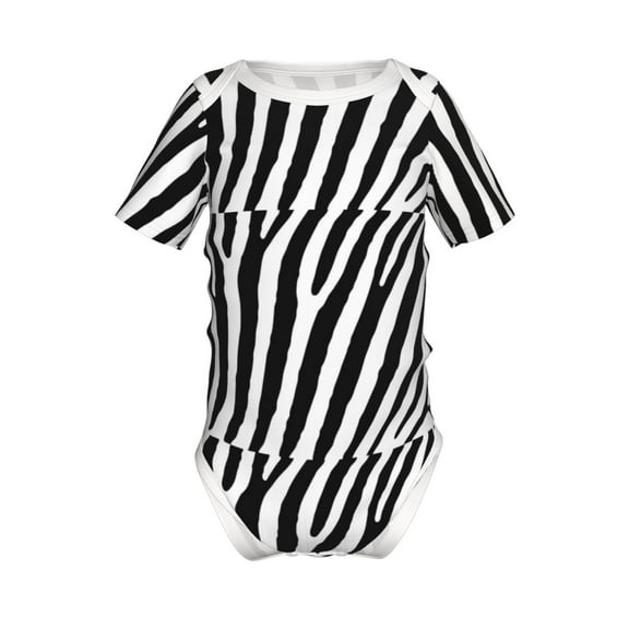 Yiaed Zebra Print Infant Climbing Short Sleeve Onesie One-Piece Baby Bodysuit Clothes 0-12 Months -12 Months