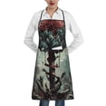 thumbnail image 1 of Yiaed Zombie Flower Apocalypse Print Kitchen Apron with Hand Wipe Pockets,Big Pocket,Aprons for Women with Pockets, Waterproof for Cooking Baking, 1 of 7