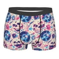 thumbnail image 1 of Yiaed blue record rock Skull Print Men's Soft Cotton Boxer Shorts Breathable Boxers Underwear Moisture-Wicking Underwear Stretch Boxer Briefs for Man-Small, 1 of 5