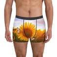 thumbnail image 1 of Yiaed butterflies flying near sunflower in field Print Men's Soft Cotton Boxer Shorts Breathable Boxers Underwear Moisture-Wicking Underwear Stretch Boxer Briefs for Man-X-Large, 1 of 5
