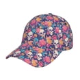 thumbnail image 1 of Yiaed colorful Skull flower daisy Print Cap Adjustable Size for Running Workouts and Outdoor Activities All Seasons, 1 of 5