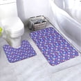 thumbnail image 1 of Yiaed colorful Skull flower leaf Print Bathroom Mat Set 2 Pieces Mat Anti-Skid Pad Ultra Soft and Absorbent Bathroom Bath Mat Contour Bath Rugs for Toilet Base, 1 of 6