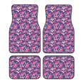 thumbnail image 1 of Yiaed cool Skull flower colorful Print Carpet Floor Mats for Cars, Auto Accessories Front & Rear Car Floor Mats Car Floor Foot Mat Sets of 4 Pieces, 1 of 7