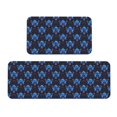 thumbnail image 1 of Yiaed cool blue flower Skull Kitchen Rugs Sets of 2 Kitchen Mats Cushioned Anti Fatigue Kitchen Rug Tapetes Para Cocina for Sink,Laundry Room, 1 of 6