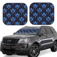 thumbnail image 1 of Yiaed cool blue flower Skull Print Car Front Windshield Sun Shade,Foldable Anti-UV Car Sunshade for Front Window for Most Vehicles-Small, 1 of 5