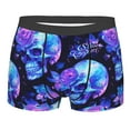 thumbnail image 1 of Yiaed cool crystal Skull flower Print Men's Soft Cotton Boxer Shorts Breathable Boxers Underwear Moisture-Wicking Underwear Stretch Boxer Briefs for Man-Medium, 1 of 5