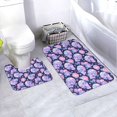 thumbnail image 1 of Yiaed crystal Skull flower Print Bathroom Mat Set 2 Pieces Mat Anti-Skid Pad Ultra Soft and Absorbent Bathroom Bath Mat Contour Bath Rugs for Toilet Base, 1 of 6