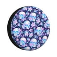 thumbnail image 1 of Yiaed crystal Skull flower leaf Print Tire Wheel Cover, Waterproof Spare Tire Cover Fit for Jeep, Truck,Trailer, RV, SUV, Camper and Most Vehicle-14 inch, 1 of 6