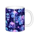 thumbnail image 1 of Yiaed crystal Skull flower star Print Ceramics Coffee,Large Handle Design,Extra Large Tea and Coffee Cup for Office and Home Mugs, 1 of 6