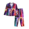 thumbnail image 1 of Yiaed cute dogs of different breeds Print Pajamas Women's Long Sleeve Sleepwear Soft Button Down Loungewear Pjs Lounge Set Nightwear Womens Pajama Pants-X-Large, 1 of 7