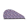 thumbnail image 1 of Yiaed daisy Skull red flower Print Hair Cap with Button,Coral Fleece Hair Towel Wrap for Women Wet Hair,Quick Dry Turban for Wet Hair Long Thick Hair, 1 of 5