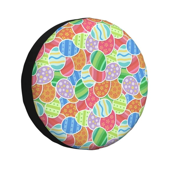 Yiaed easter eggs Print Tire Wheel Cover, tire covers for trailers,rv wheel covers,rv tire covers, camper tire covers,tire covers for cars-14 inch