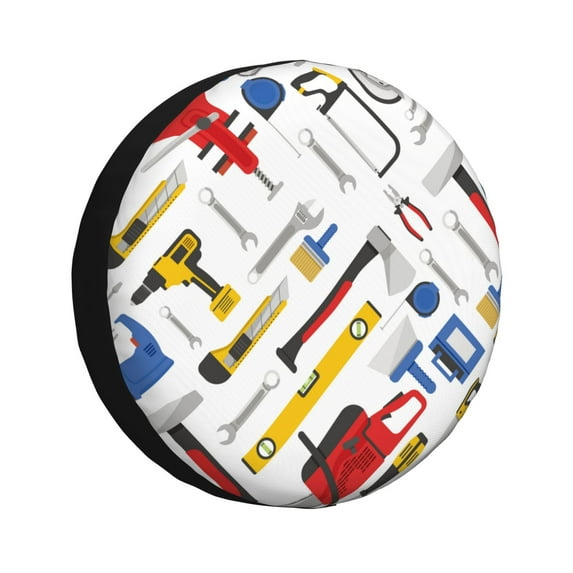 Yiaed equipment for repair tools Print Tire Wheel Cover, tire covers for trailers,rv wheel covers,rv tire covers, camper tire covers,tire covers for cars-17 inch