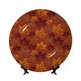 thumbnail image 1 of Yiaed fall Maple Print Bone China Decorative Plate Ceramic Dinner Plates Art Crafts with Display Stand-7in, 1 of 6