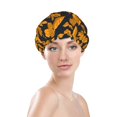 thumbnail image 1 of Yiaed fall leaf Print Reusable Shower Cap & Bath Cap & Lined, Oversized Waterproof Shower Caps Designed for all Hair Lengths, 1 of 7