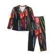 thumbnail image 1 of Yiaed farm work Print Pajamas Women's Long Sleeve Sleepwear Soft Button Down Loungewear Pjs Lounge Set Nightwear Womens Pajama Pants-Large, 1 of 7