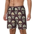 thumbnail image 1 of Yiaed funny Skull star Print Mens Swim Trunks Bathing Suit Compression Liner Beach Swim Shorts Swimwear Quick Dry Zipper Pocket No-Chafing Board Short-Small, 1 of 6