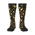 thumbnail image 1 of Yiaed glod Skull snake bird Print Great elasticity Adult Stockings Sports socks for Men and Women, 1 of 6