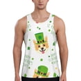 thumbnail image 1 of Yiaed happy dog. St. Patricks Day Print Mens Compression Shirt Slimming Body Shaper Vest Workout Tank Tops Abs Abdomen Undershirts-Large, 1 of 7