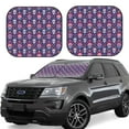 thumbnail image 1 of Yiaed leaf flower Skull colorful Print Car Front Windshield Sun Shade,Foldable Anti-UV Car Sunshade for Front Window for Most Vehicles-Medium, 1 of 5