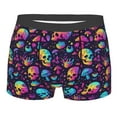 thumbnail image 1 of Yiaed mushroom Skull star Print Men's Soft Cotton Boxer Shorts Breathable Boxers Underwear Moisture-Wicking Underwear Stretch Boxer Briefs for Man-Medium, 1 of 5