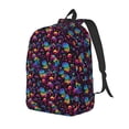 thumbnail image 1 of Yiaed mushroom colorful Skull Print Print Laptop Backpack Travel Canvas Backpack Vintage Aesthetic Backpack for School Knapsack Backpack Backpack for School-Medium, 1 of 5