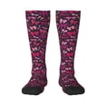 thumbnail image 1 of Yiaed pink ribbon bows Print Great elasticity Adult Stockings Sports socks for Men and Women, 1 of 6