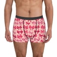thumbnail image 1 of Yiaed pink ribbon bows Print Men's Soft Cotton Boxer Shorts Breathable Boxers Underwear Moisture-Wicking Underwear Stretch Boxer Briefs for Man-Small, 1 of 5