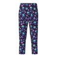 thumbnail image 1 of Yiaed purple Skull flower Print Teenagers' Lounge Pants, Loose PJ Bottoms, Long Pajama Pants for Men-Medium, 1 of 6