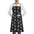 thumbnail image 1 of Yiaed purple cyan brown Skull Print Kitchen Apron with Hand Wipe Pockets,Big Pocket,Aprons for Women with Pockets, Waterproof for Cooking Baking, 1 of 7