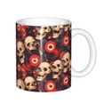 thumbnail image 1 of Yiaed record Skull rock Print Ceramics Coffee,Large Handle Design,Extra Large Tea and Coffee Cup for Office and Home Mugs, 1 of 6