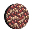thumbnail image 1 of Yiaed record Skull rock Print Tire Wheel Cover, Waterproof Spare Tire Cover Fit for Jeep, Truck,Trailer, RV, SUV, Camper and Most Vehicle-14 inch, 1 of 6