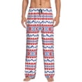 thumbnail image 1 of Yiaed red blue Snow Mountain Print Men's Lounge Pants, Loose PJ Bottoms, Long Pajama Pants for Men-Large, 1 of 6