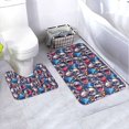 thumbnail image 1 of Yiaed rock Skull blue record Print Bathroom Mat Set 2 Pieces Mat Anti-Skid Pad Ultra Soft and Absorbent Bathroom Bath Mat Contour Bath Rugs for Toilet Base, 1 of 1