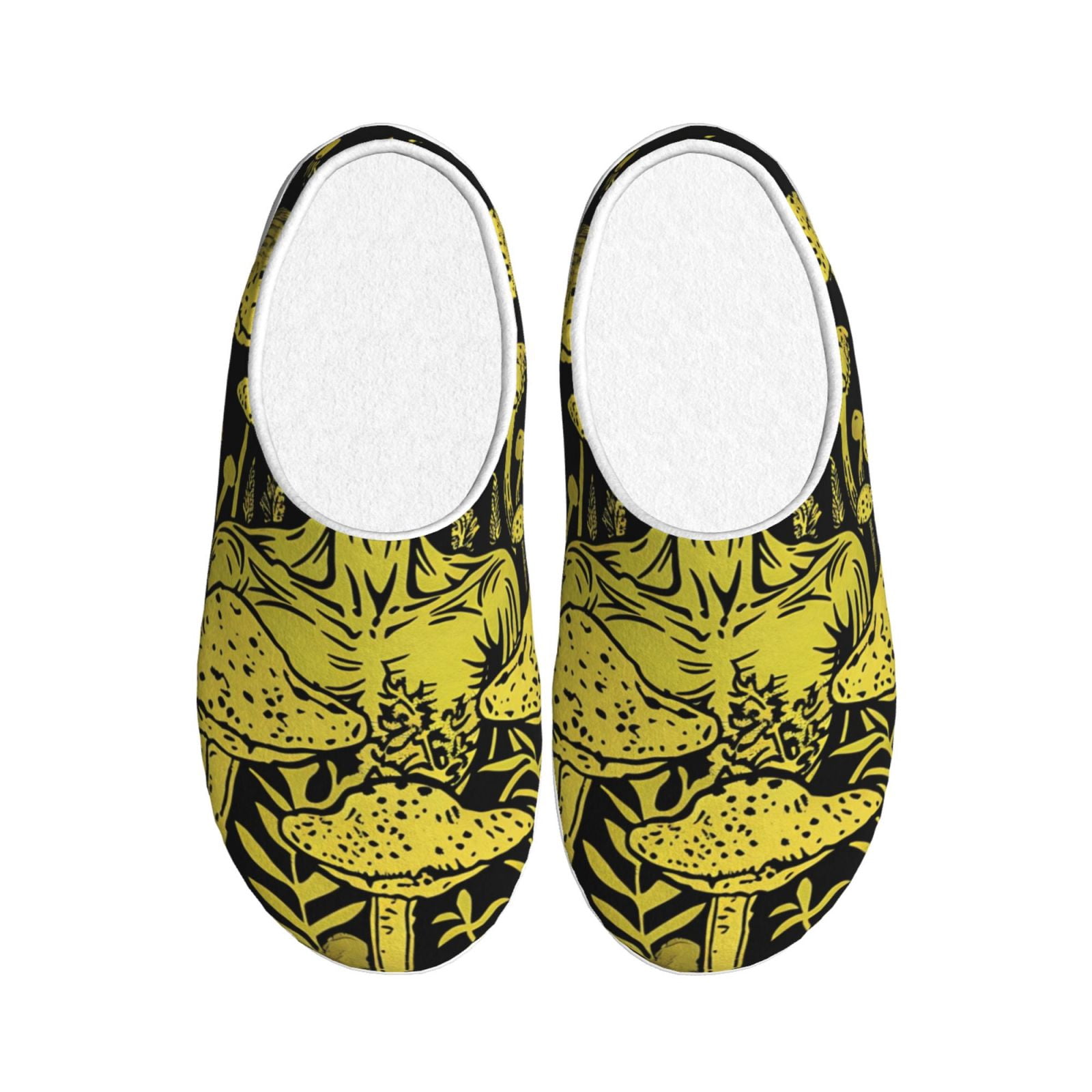 Mushroom Hedgehogs Pattern Print Premium Home Slippers main image 1