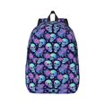 thumbnail image 1 of Yiaed starry sky Skull flower Print Backpack, Premium Laptop Backpack, Travel Backpack for Women, Lightweight Backpacks, Comfortable Back Pack-Medium, 1 of 5