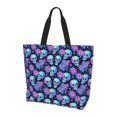 thumbnail image 1 of Yiaed starry sky Skull flower Print Handbag for Women Tote Purse Shoulder Bag Large Fashion Hobo Purse Handbag Shopping Tote, 1 of 5