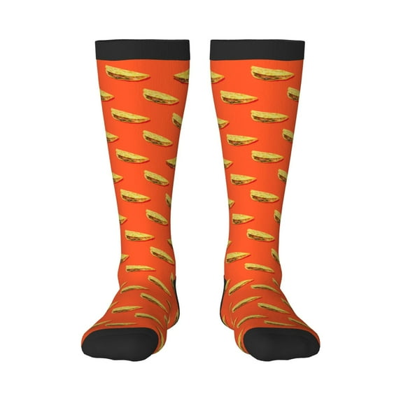 Yiaed tortilla tacos Print Great elasticity Adult Stockings Sports socks for Men and Women