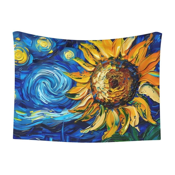 Yiaed vintage Starry Sunflower Print Dog Blankets-Cat Blanket Washable for Couch Protection,Puppy Blanket, Soft Plush Reversible Throw Furniture Protector-