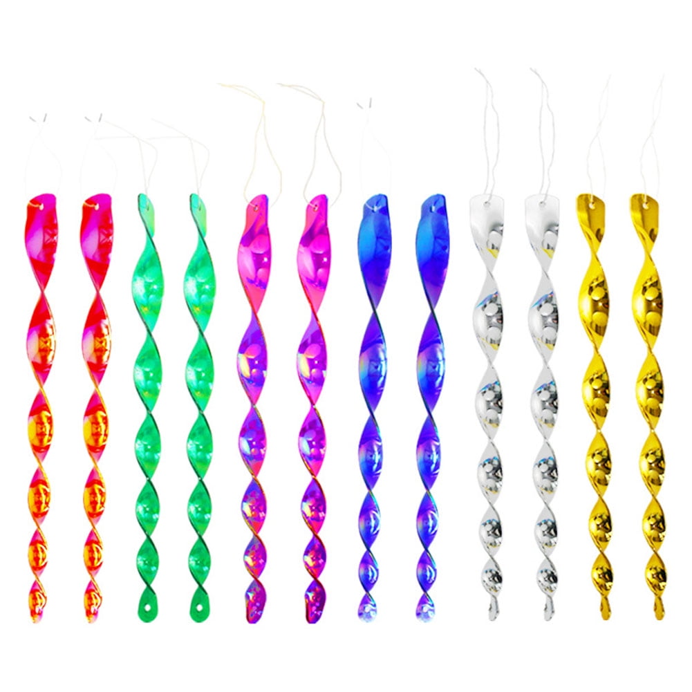 Yiaieng 12PCS Bird Repellent Reflective Scare Rods, Wind Spinner Rod ...