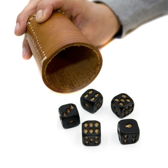 Yiaieng 5 Pieces 3D Skeleton Face Gaming Dice Resin Black Skeleton Dice Gothic Style Scary Novelty Dice Table Decoration for Party Bars