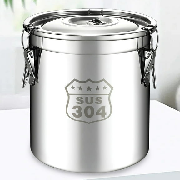 Yiaieng Airtight Canister, 6L 304 Stainless Steel Airtight Canister W/Lid Food Container for Home Kitchen
