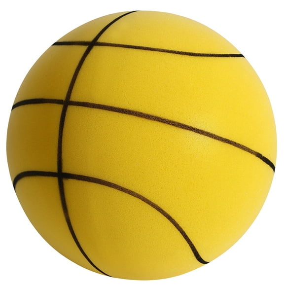 Yiaieng Bouncing Mute Ball, Bouncing Mute Ball Lightweight Quiet Basketball Indoor Sports Toy (Yellow 24Cm)